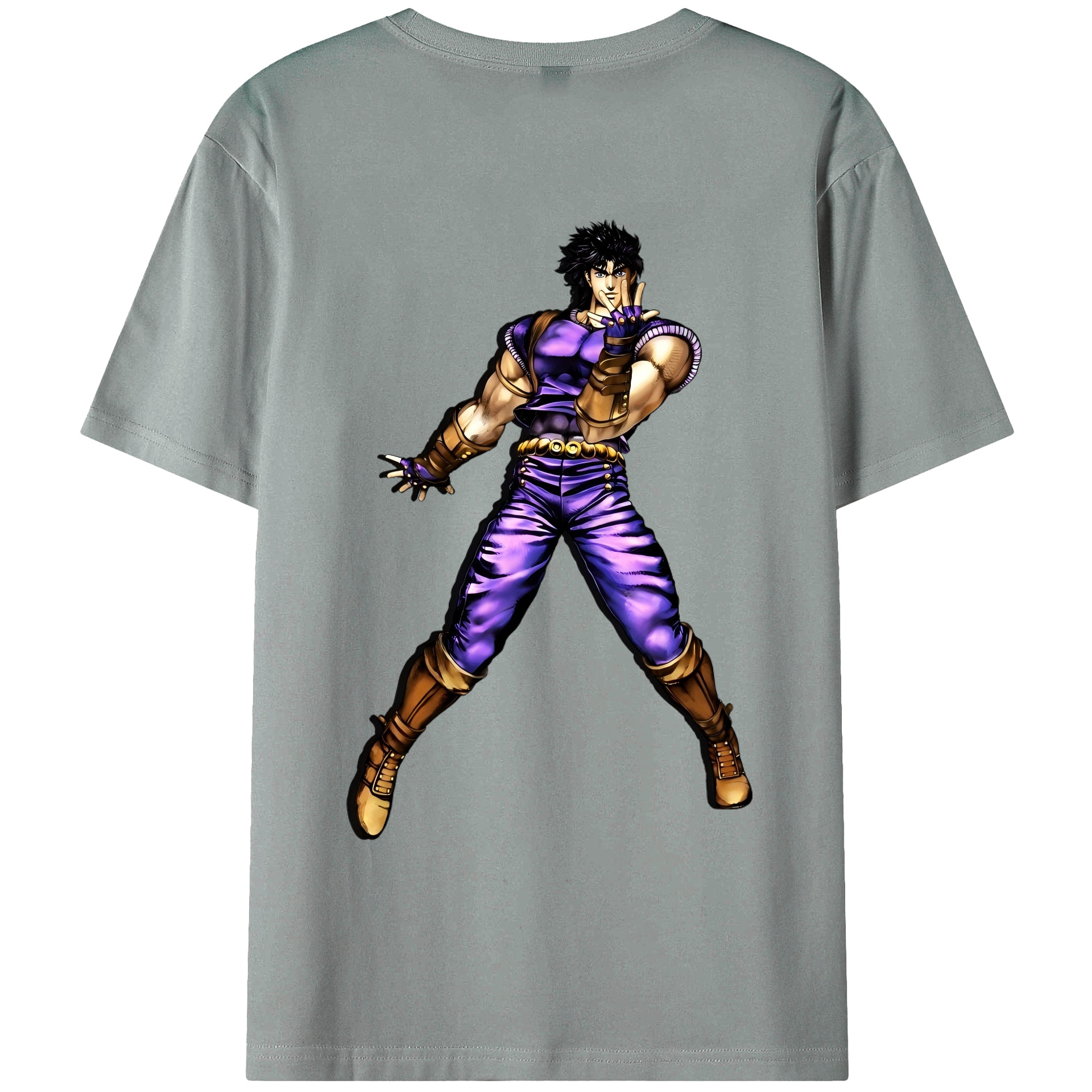 （画像用） ジョジョの奇妙な冒険 /ジョナサン?ジョースター JoJo's Bizarre Adventure Jonathan Joestar 綿100％ メンズ半袖Tシャツ（バックプリント） 通気性